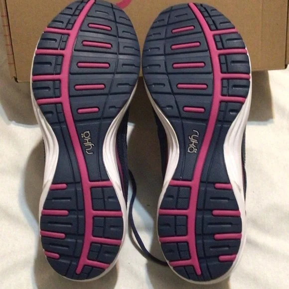 Ryka Women's Dark Blue and Magenta Athletic Shoes - Picture 3 of 5